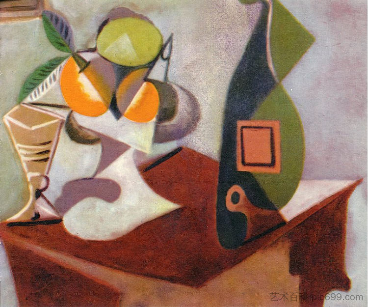 柠檬和橙子的静物 Still life with lemon and oranges (1936),巴勃罗·毕加索