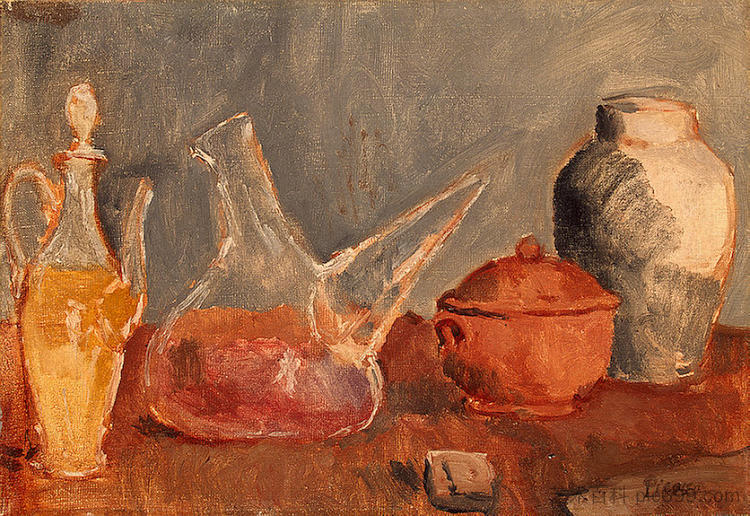 静物与花瓶 Still life with vases (1906)，巴勃罗·毕加索