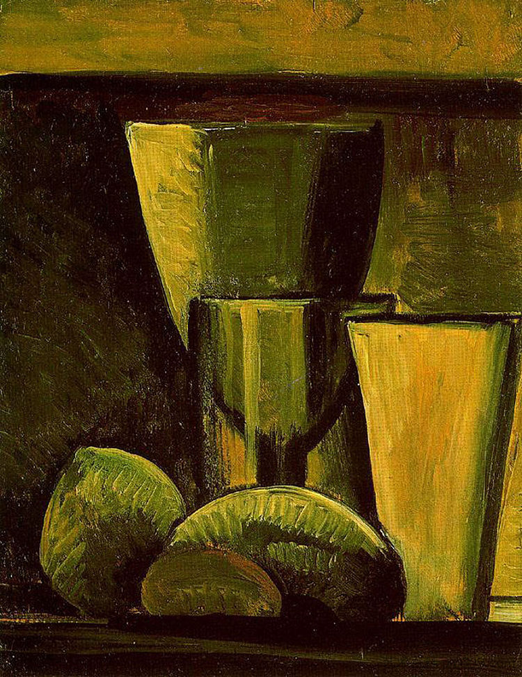 静物画 Still life (c.1908)，巴勃罗·毕加索