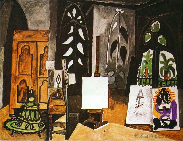 《加州》在戛纳的工作室 Studio of 'California" in Cannes (1956),巴勃罗·毕加索