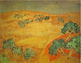 夏季景观 Summer landscape (1902)，巴勃罗·毕加索
