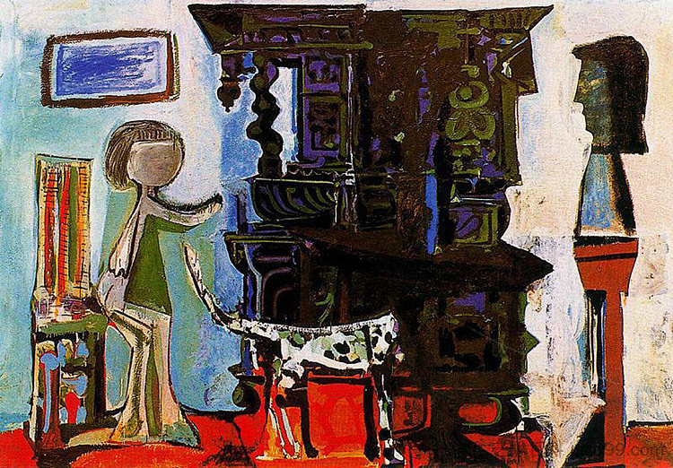 vauven餐厅争辩道 The dining room of Vauvenargues (1959),巴勃罗·毕加索