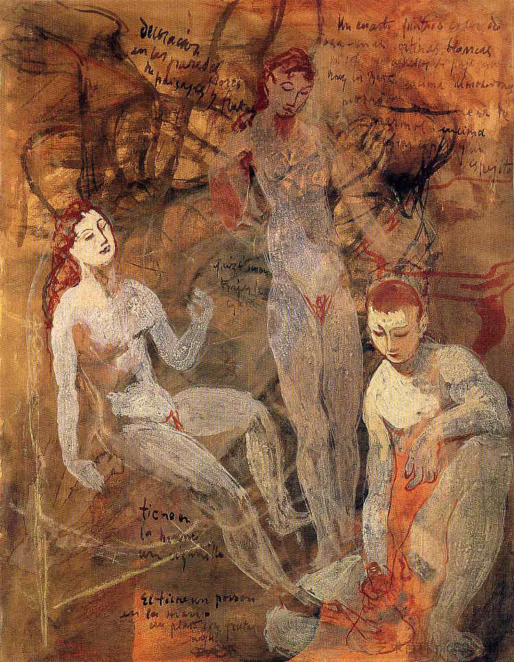 三个裸体 Three nudes (1906)，巴勃罗·毕加索