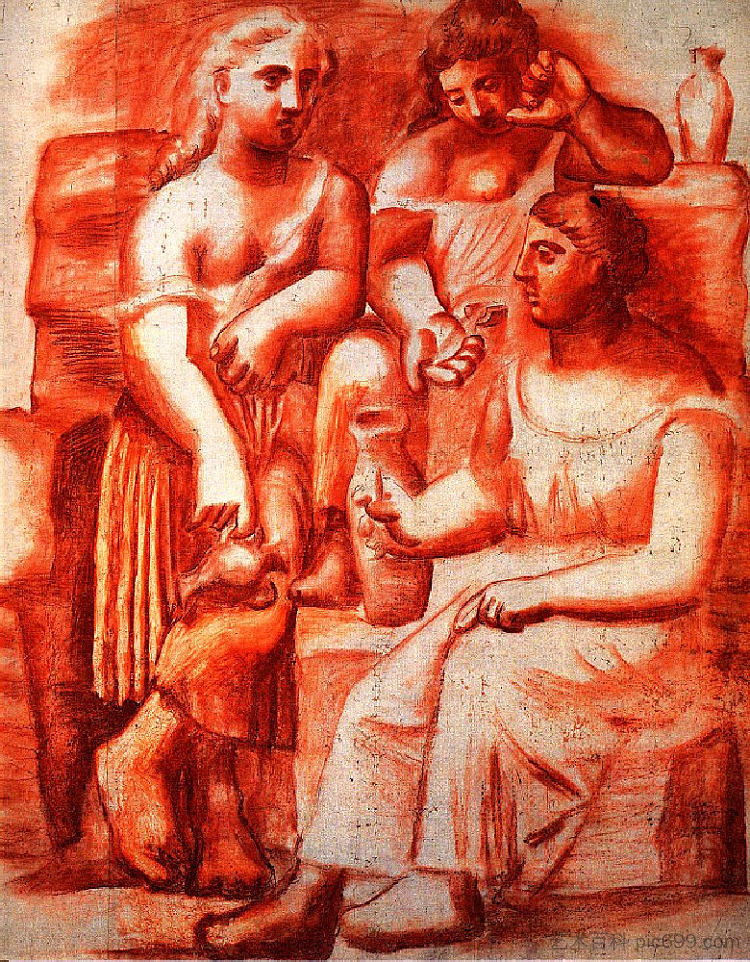 三个女人在喷泉边 Three women at a fountain (1921),巴勃罗·毕加索