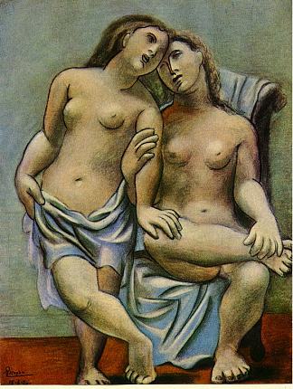 两个裸体女人 Two nude women (1920)，巴勃罗·毕加索