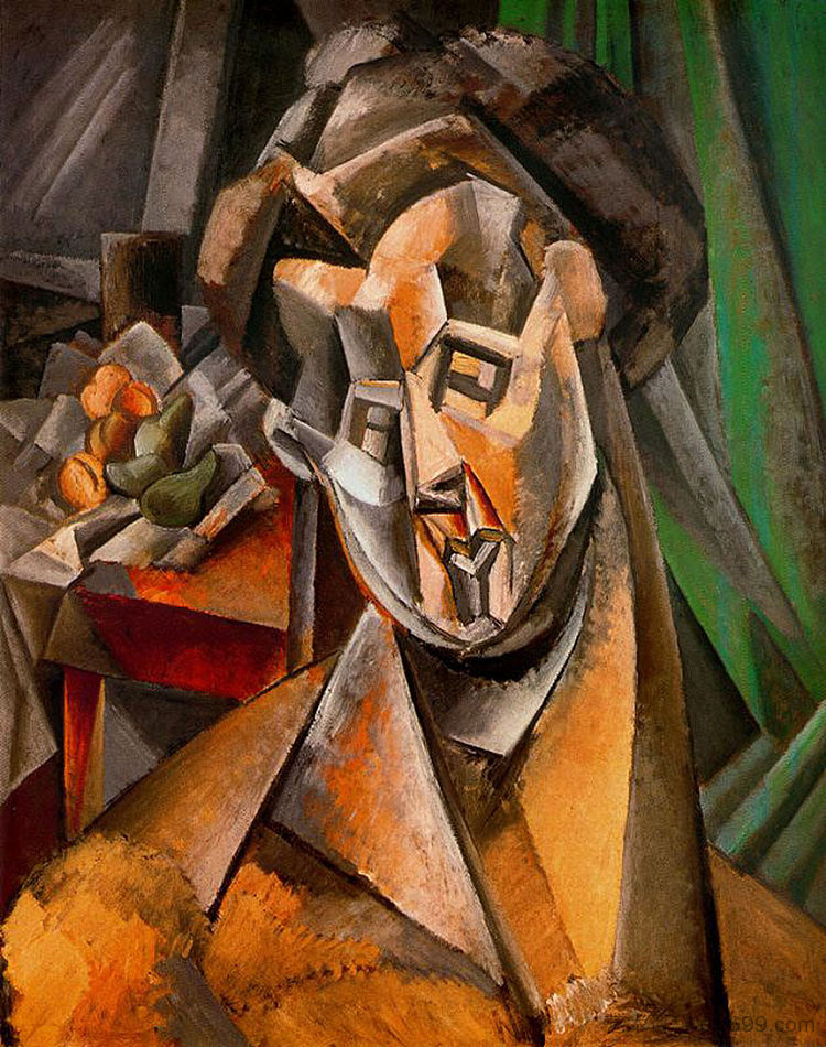 女人和梨(费尔南德) Woman and pears (Fernande) (1909),巴勃罗·毕加索
