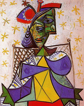 坐在扶手椅上的女人 Woman sitting in an armchair (1939)，巴勃罗·毕加索