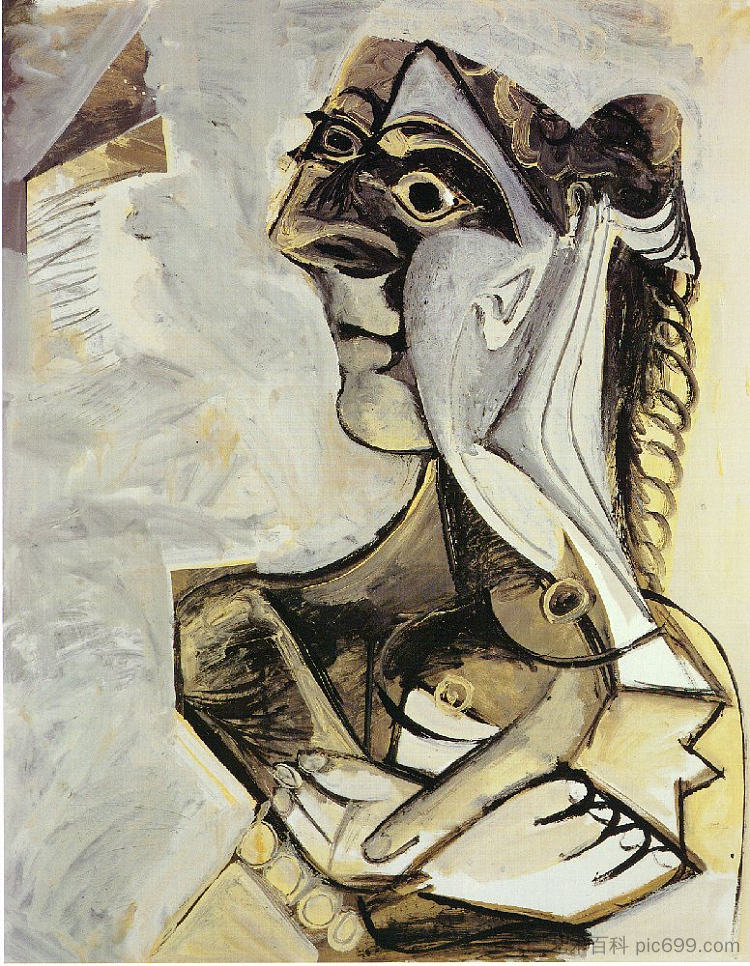 扎辫子的女人 Woman with braid (1971),巴勃罗·毕加索