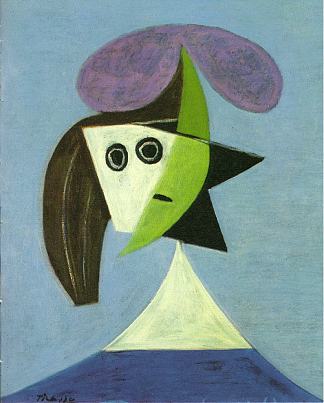 戴帽子的女人（奥尔加） Woman with hat (Olga) (1935)，巴勃罗·毕加索