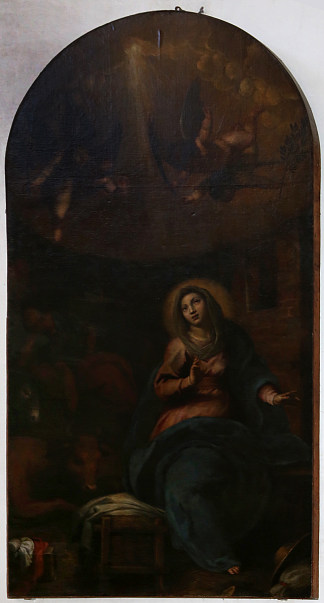 对玛丽出生的期待（等待） Aspettazione (attesa) del parto di Maria (c.1628)，Palma il Giovane