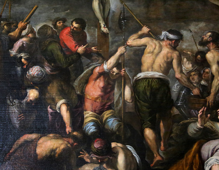 钉十字架（局部） Crucifixion (detail) (1579)，Palma il Giovane