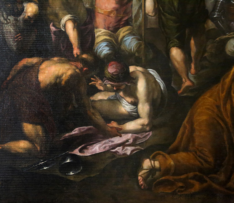 钉十字架（局部） Crucifixion (detail) (1579)，Palma il Giovane