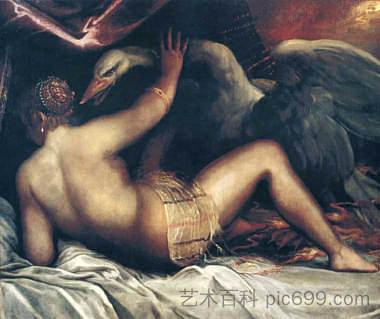 丽达与天鹅 Leda and the Swan，Palma il Giovane