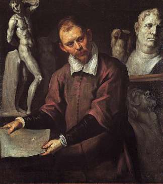 艺术家的肖像 Portrait of an Artist (c.1620)，Palma il Giovane