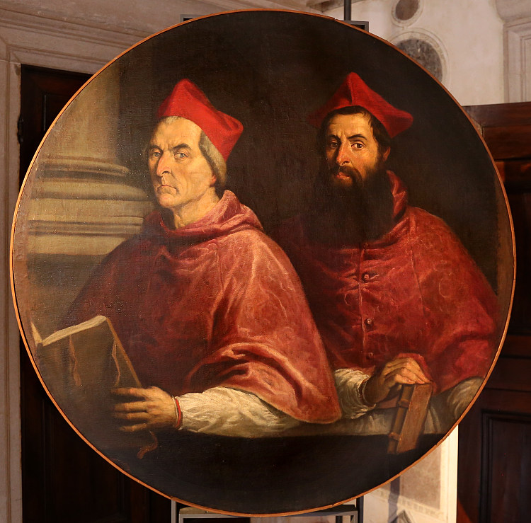 多梅尼科和马里诺·格里马尼的肖像 Portrait of Domenico and Marino Grimani (c.1550)，Palma il Giovane