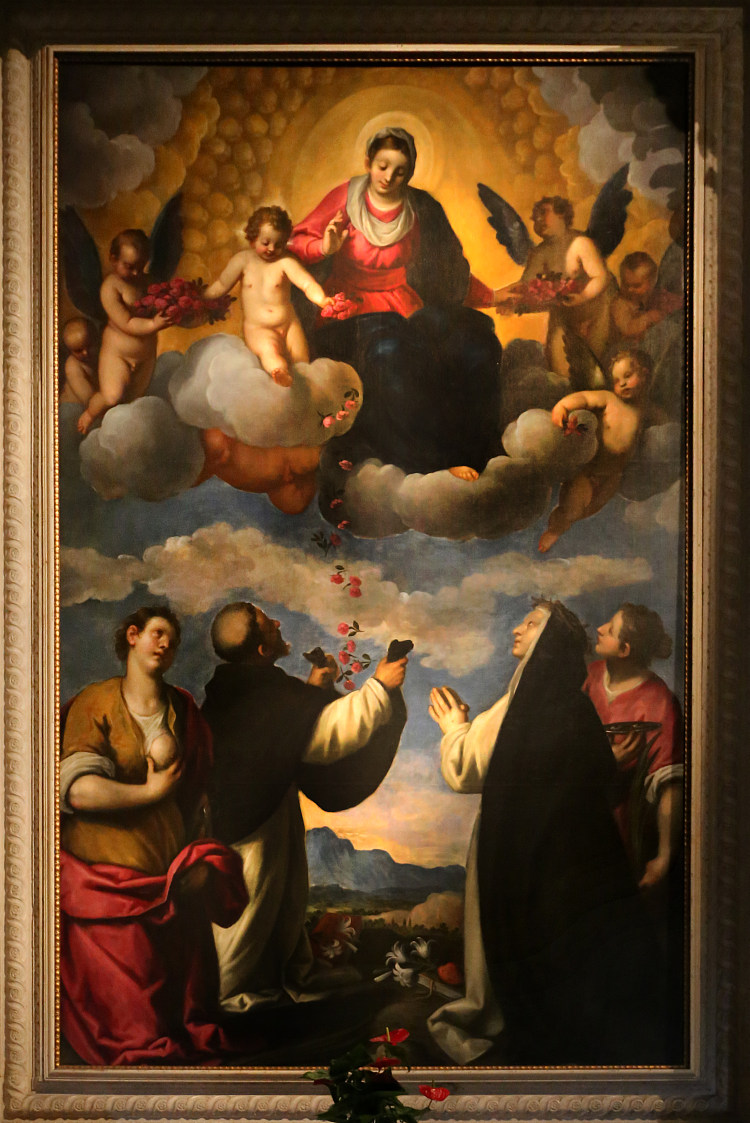 圣多米尼克为玫瑰圣母收集玫瑰 San Domenico raccoglie le rose per la Madonna del rosario，Palma il Giovane