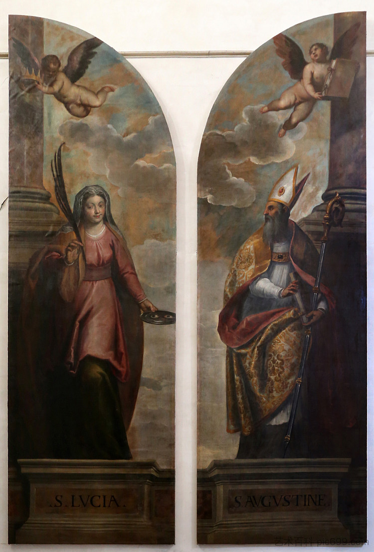 圣阿戈斯蒂诺和露西亚 Ss. Agostino e Lucia (c.1628)，Palma il Giovane