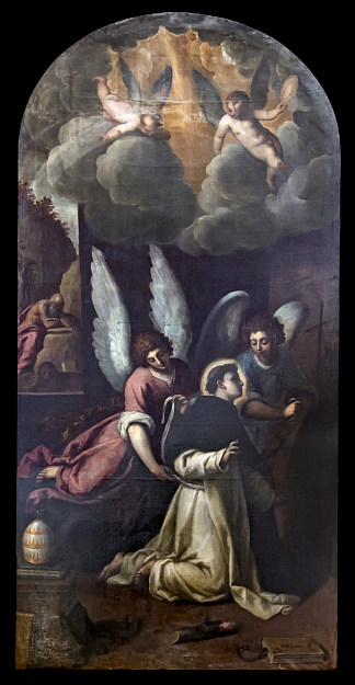 圣托马斯·阿奎那战胜诱惑 La Vittoria di san Tommaso d’aquino sulla tentazione (c.1628)，Palma il Giovane