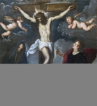 圣母和圣约翰之间的十字架 Crucifix Between Our Lady And Saint John (1575)，Palma il Giovane