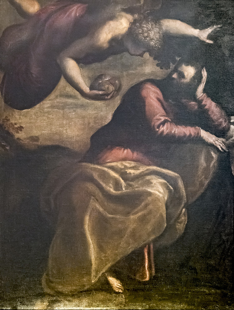 埃利亚·西巴托 来自天使 Elia Cibato From angel (1575),Palma il Giovane