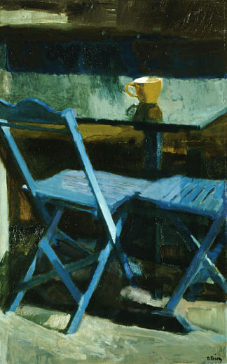 蓝色椅子二 The blue chairs II (c.1976)，班乃奥蒂斯·泰特西斯