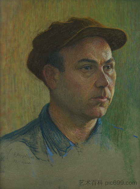 埃吉奇·丘巴尔肖像 Egich Chubar Portrait (1933)，帕诺斯·捷尔列梅江