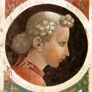 带头的圆环 Roundel with Head (c.1435)，保罗·乌切洛
