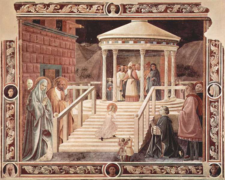 场景圣殿，玛丽 Scene Temple, Mary (1435 - 1440)，保罗·乌切洛
