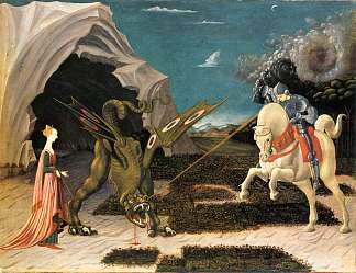 圣乔治与龙 St. George and the Dragon (c.1470)，保罗·乌切洛
