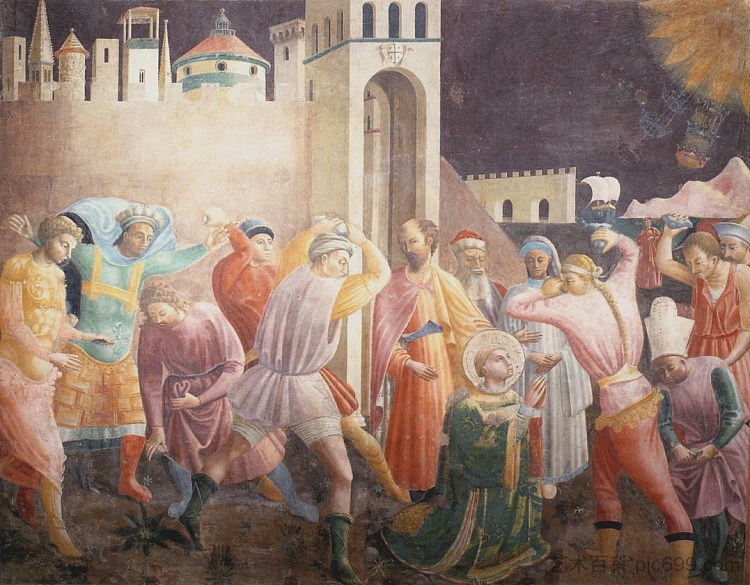 圣斯蒂芬的石刑 Stoning of St.Stephen (c.1435)，保罗·乌切洛