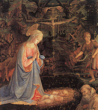 对孩子的崇拜 The Adoration of the Child (1463)，保罗·乌切洛