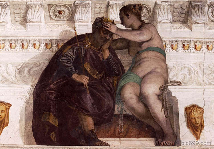 为沉睡的人加冕的机会 Chance Crowning a Sleeping Man (1560 - 1561),保罗·委罗内塞