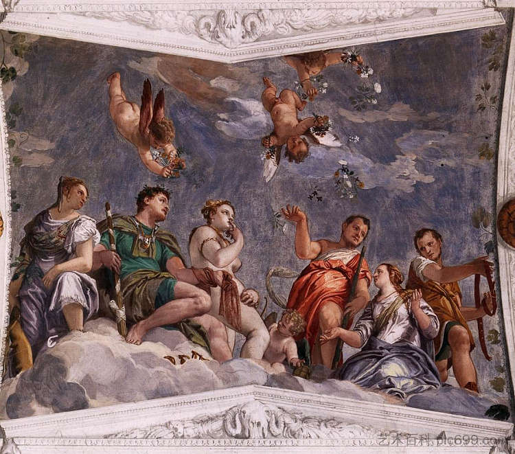 海曼、朱诺和金星 Hyman, Juno and Venus (1560 - 1561),保罗·委罗内塞