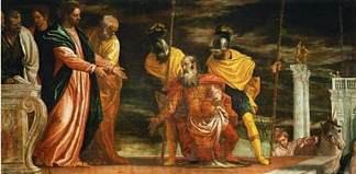 耶稣医治百夫长的仆人 Jesus healing the servant of a Centurion (c.1585)，保罗·委罗内塞