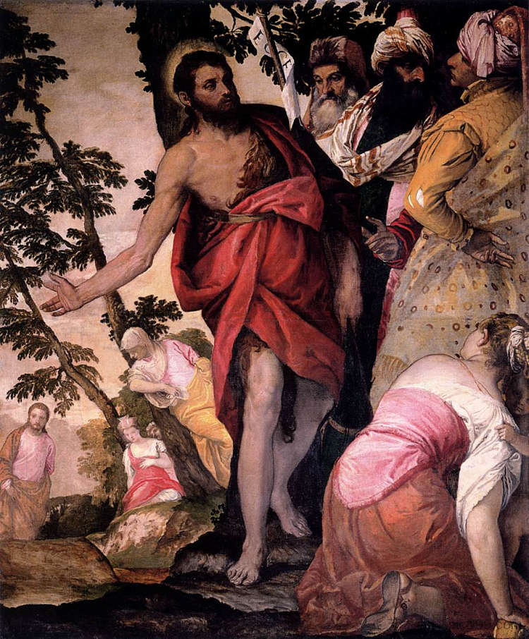 施洗者圣约翰讲道 St John the Baptist Preaching (c.1562)，保罗·委罗内塞