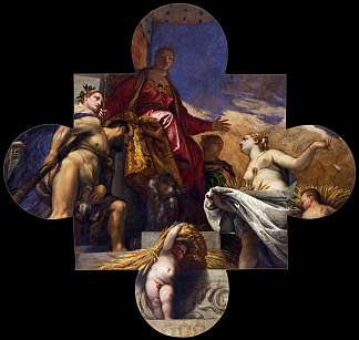 威尼斯、赫拉克勒斯和谷神星 Venice, Hercules, and Ceres (1575)，保罗·委罗内塞