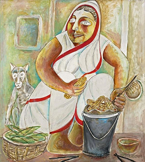 卖玉米的女人 Woman selling corn (2004)，帕里托什森