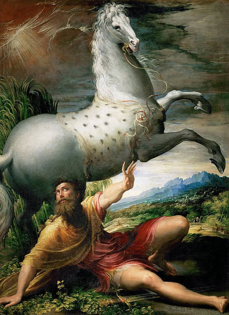 圣保罗的皈依 The Conversion Of St Paul (1527 - 1528),帕米贾尼诺