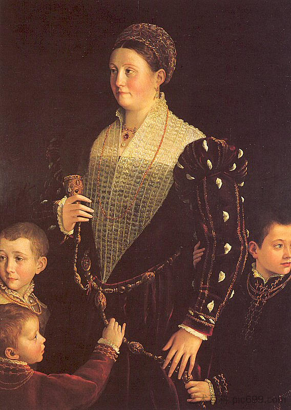 卡米拉·冈萨加和她的三个儿子 Camilla Gonzaga with Her Three Sons (c.1540)，帕米贾尼诺