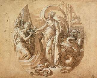 切尔西和尤利西斯的同伴 Circe and the Companions of Ulysses (c.1527)，帕米贾尼诺