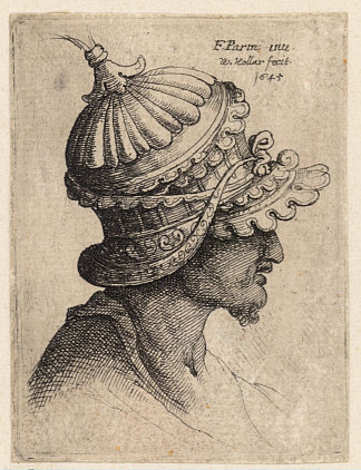 奢华装饰头盔 Extravagantly ornamental helmet，帕米贾尼诺