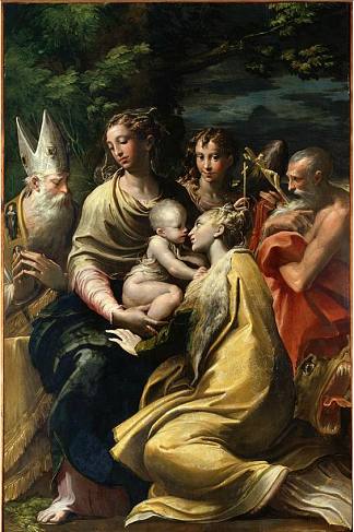 麦当娜和圣子与圣徒 Madonna and Child with Saints (c.1527 – c.1529)，帕米贾尼诺