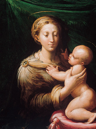 麦当娜和孩子 Madonna and Child (c.1527)，帕米贾尼诺