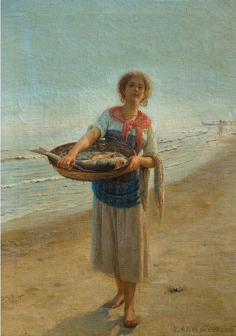 鱼贩 The fishmonger，帕斯夸莱·塞洛米