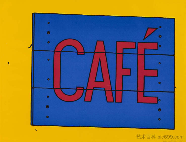 咖啡厅招牌 Cafe Sign (1968)，帕特里克·考尔菲尔德