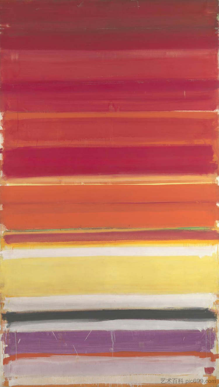 横条纹绘画：1957年11月-1958年1月 Horizontal Stripe Painting: November 1957 - January 1958 (1957 - 1958)，帕特里克·赫伦