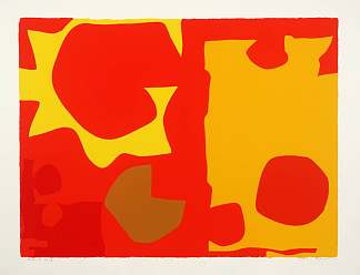 浅橙色六，黄色红色 Six in Light Orange with Red in Yellow (1970)，帕特里克·赫伦