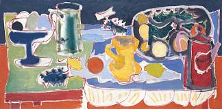 水果长桌 The Long Table with Fruit (1949)，帕特里克·赫伦