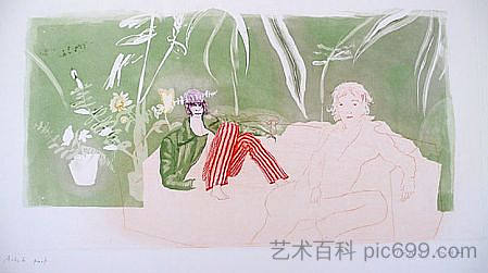 从“邀请参加航行”的5种水彩作品集出发 Departure from 'Invitation to a Voyage' portfolio of 5 aquatints (1969)，帕特里克·普罗克托