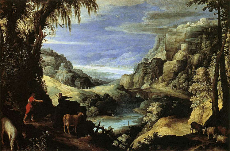 水星和阿格斯的景观 Landscape with Mercury and Argus (1606)，保罗·布利尔